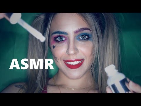 ASMR ROLEPLAY- ARLEQUINA FAZENDO SKINCARE EM VOCÊ