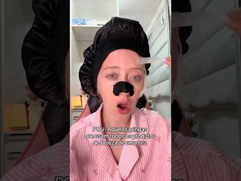POV: AQUELAS GRINGAS QUE USAM TODOS OS PRODUTOS DE BELEZA DE UMA VEZ! #asmr #skincare