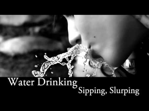 Binaural ASMR Water Drinking  (Sipping, Slurping) l Mouth Sounds