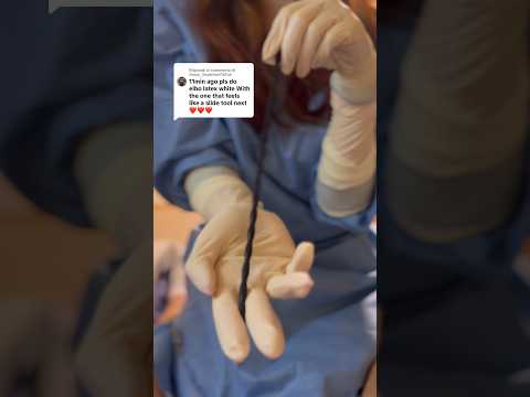 using elbow latex gloves and this tool #medicalexam #surgicalgloves