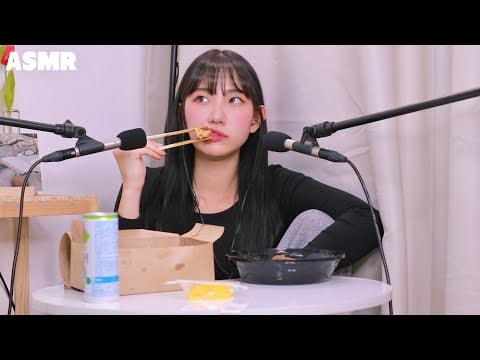 "이사했어요!"(옆 방으로..) 코맹맹이 수다 떨면서 짜장면 탕수육 이팅사운드(feat.환승연애) | 짜장면 먹방 ASMR | 리얼사운드