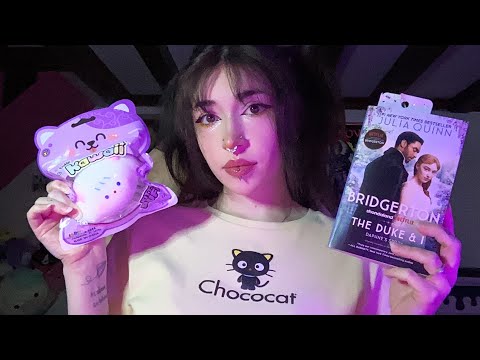 Shopping Haul Show & Tell ASMR | Tapping, Scratching, Lip Gloss Sounds, Squishy Sounds, Whispering