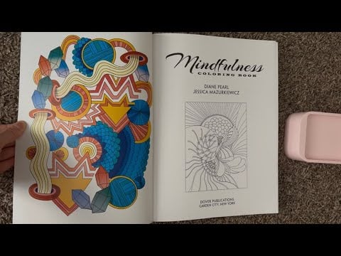 ASMR Flipping Through A Mindfulness Coloring Book | (No Talking)