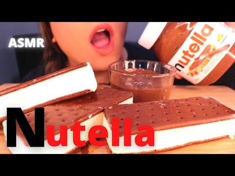 ASMR NUTELLA + ICE CREAM SANDWICHES *MESSY* MUKBANG 먹방 | EATING SOUNDS | Mandy Foods ASMR