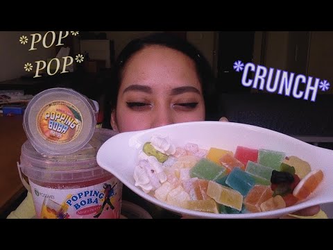 ASMR POPULAR ASMR CANDIES MUKBANG [Popping Boba, Kohakuto, Meringue, etc] [Crunchy] [Mouth Sounds]