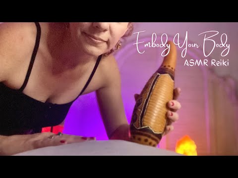 POV Reiki ASMR | Embody Your Body💃🏼 | rattle cleanse, scooping blockages, crystal grid, soft voice