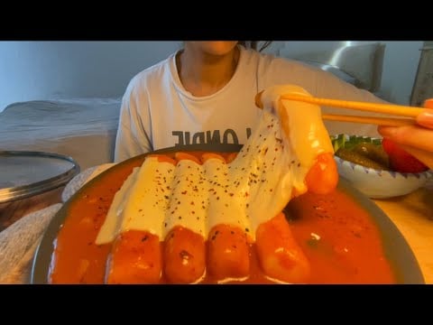 XXL Spicy Cheesy Tteokkbokki Rice Cakes 🧀 Mukbang Asmr | no talking