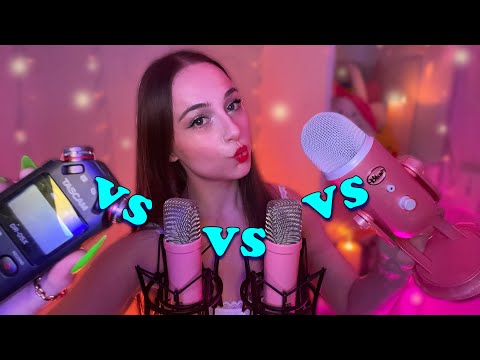 ASMR BARE MIC BATTLE ☆ Which mic is YOUR FAV?🫢  yeti vs. tascam vs. rodes ~♡