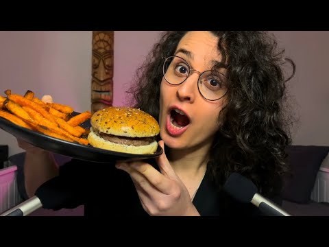 ASMR | MUKBANG BURGER FRITES MAISON 🍔