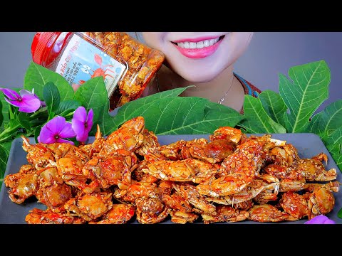 ASMR KOREAN STYLE SPICY BABY CRABS, EATING SOUNDS | LINH-ASMR