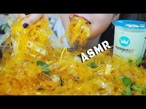 ASMR BÁNH TRÁNG TRỘN-MIXED RICE PAPER:MOST POPULAR SNACK IN VIETNAM+MILK TEA,EATING SOUNDS|LINH-ASMR