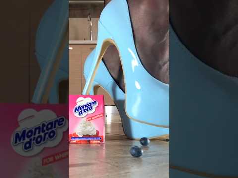 Ice Heels vs. Whipping Cream! Oddly Satisfying Food Crushing! ASMR