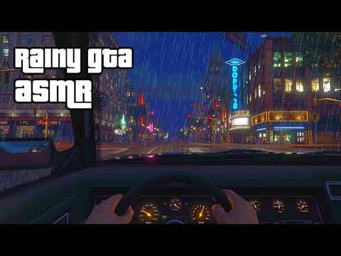 Ultra Relaxing Rainy GTA 5 ASMR 🌆 VERY close up ear to ear whispers