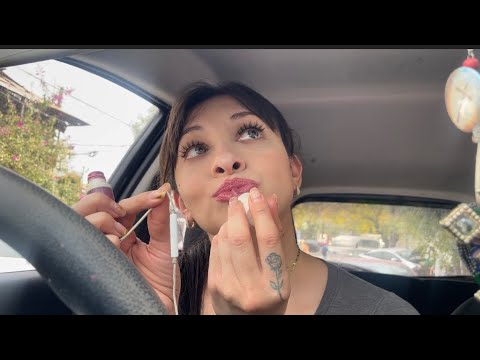 ASMR Applying LIPGLOSS+GUM CHEWING (mouth sounds)