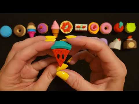 ASMR | Food Eraser Set Show & Tell (Soft Spoken)