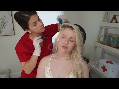 ASMR Scalp Check & Hair Pulling Treatment | Scalp Massage, Reflexology, Skin Care | Soft Spoken