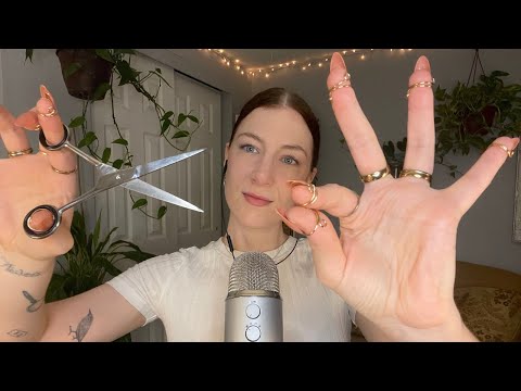 ASMR Plucking Negative Energy | ✂️ Mouth Sounds & Visual Triggers