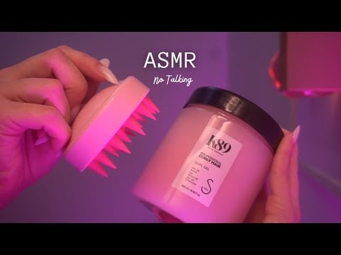 [ASMR] No Talking Hair Care Treatments, Oils, Scalp Massage & Brushing Hair | Layered Sounds