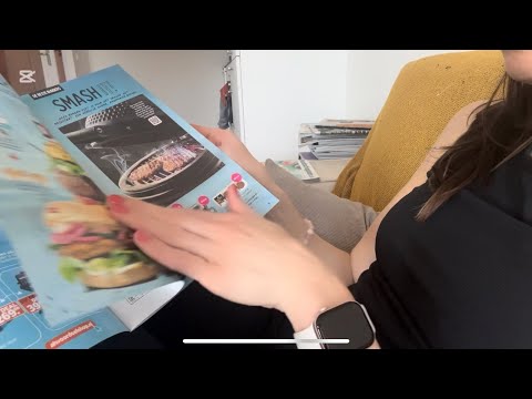 ASMR Page Turning, Tracing, Flipping, Squeezing, Tapping, weekly ads, magazine