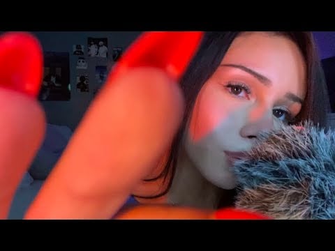 ASMR face scratching + tracing