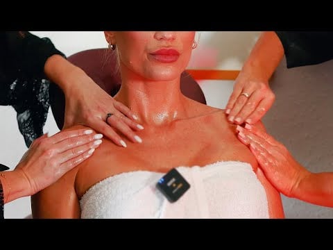 ASMR | Four Hands for Your Sleep: Deep Neck and Shoulder Massage with Aromatic Oil 4K