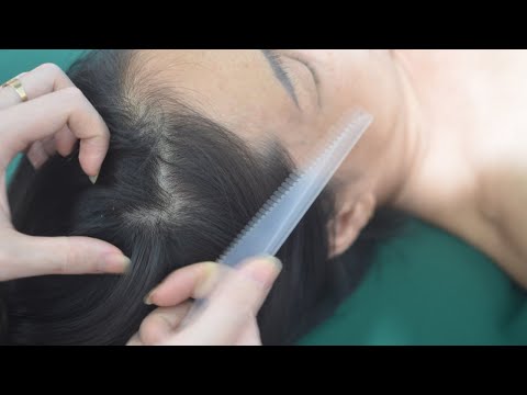 ASMR Real Person Nape Scratch, Hair Scratching, Hair Parting For Reduce Stress, Anxiety