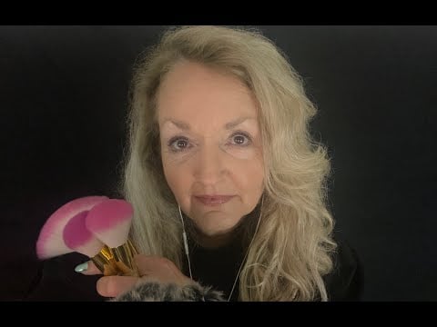 ASMR Mirrored Face Brushing And Face Tracing With Soft Whispers Personal Attention