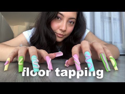 ASMR floor tapping and scratching