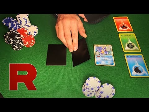 [ASMR] Pokémon Casino Card Game 🎰 (You are GIOVANNI) Soft Spoken Roleplay, Card Sounds, Poker Chips