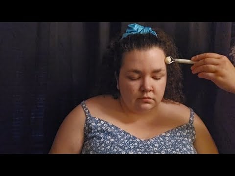 🦋ASMR Relaxing Face Brushing & Jade Roller (No Talking) 🦋
