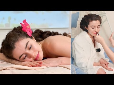ASMR I felt like a mermaid in the ocean. Lymphatic & Head Massage (Tokyo,Soft Spoken)リンパヘッドマッサージ