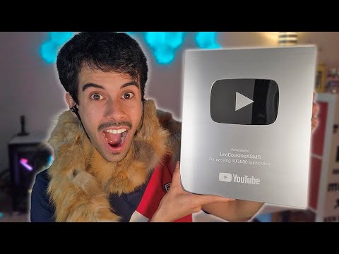 FAST ASMR + UNBOXING placa 100K SUSCRIPTORES Youtube (la veo por PRIMERA VEZ)