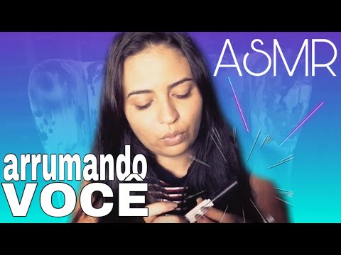 ASMR: Irmã mais velha BOAZINHA te maquiando para o carnaval (Sons de boca, pincel na tela)