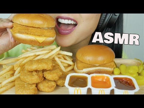 ASMR McDonalds Filet-O-Fish + CHICKEN NUGGETS & FRIES (EATING SOUNDS) NO TALKING | SAS-ASMR