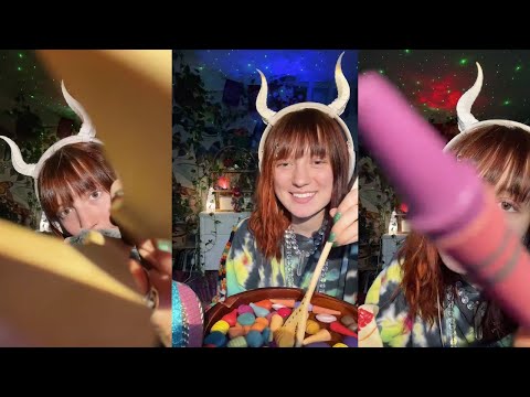 Magical  ASMR :) Beeswax paper, color therapy, and lots of my fav sounds