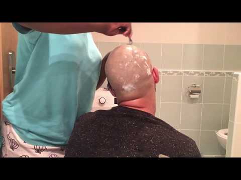 [ASMR] BARBER- SHAVING ALL MY HAIR With RAZOR BLADE [HD]
