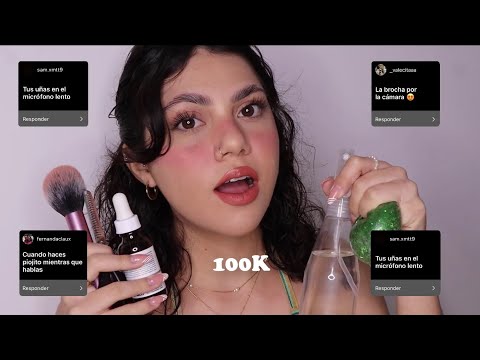 ASMR haciendo sus sonidos cosquillosos favoritos | especial 100k | Dámaris ASMR♡