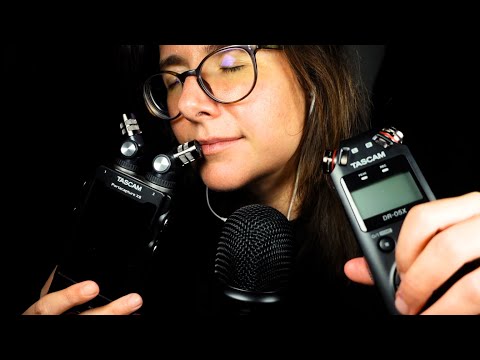 ASMR Best of Wet Mouth Sounds 👄 Tascam vs. Blue Yeti vs. Tascam (3 Hour+ Compilation)