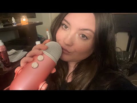 asmr intense mouth sounds, breathy whispers, stuttering, hand movements, visuals + more 