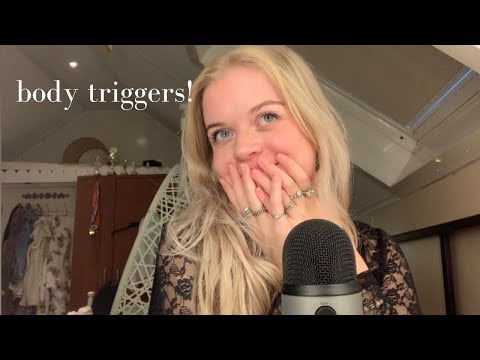 asmr | body triggers! - mouth sounds, fabric scratching -
