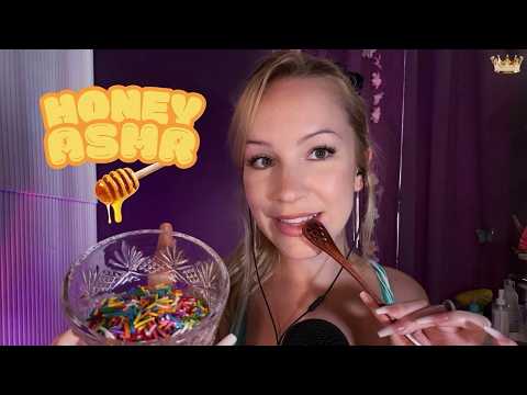 ASMR | Honey & sprinkles w/ spoon nibbling & scratching (addicting triggers incoming...) 🍯