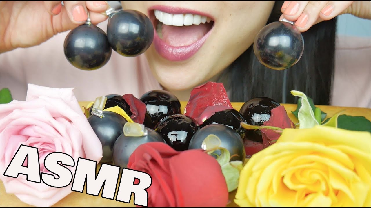 ASMR Japanese BLACK JELLY *KYOHO GRAPES (SOFT EATING SOUNDS) NO TALKING | SAS-ASMR