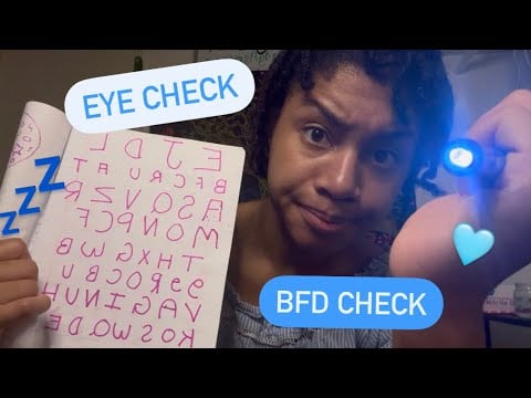 ASMR - Eyes & Big ForeHead Disease Check (Samery)