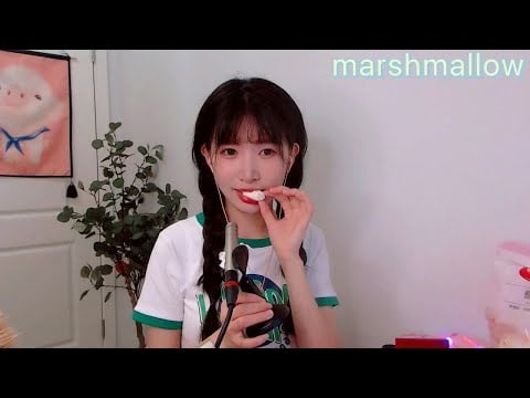 ASMR 湿润黏黏的棉花糖口腔音 略略略 Sticky & Speed Mouth Sounds