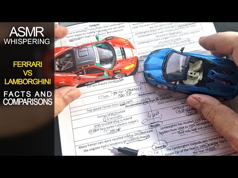 ASMR | Ferrari vs Lamborghini from paper to reality with facts and comparisons like in the movie