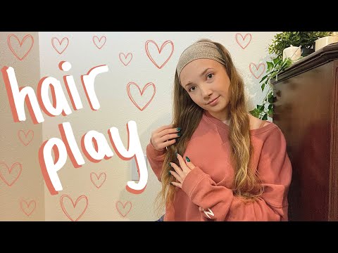 ASMR Playing With My Hair + Whisper Ramble