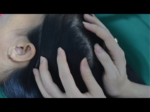 ASMR Nape Scratching And Hair Parting Sounds / Therapy For Anxiety Relief ( Real Person ASMR )