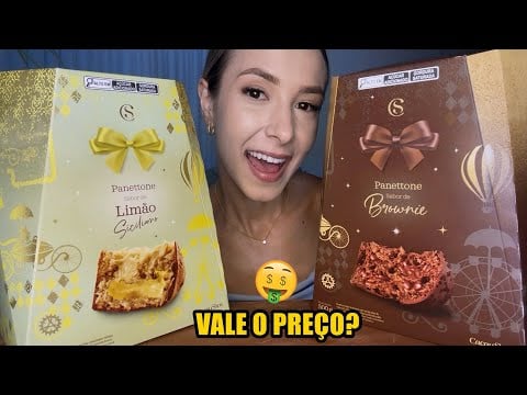 ASMR - REVIEW PANETONES DA CACAU SHOW 2025 🍫 brownie e limão siciliano 🍋 