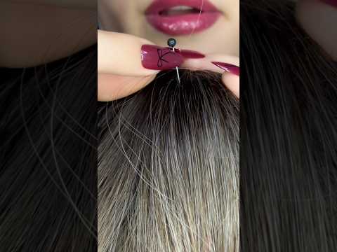 Pluck this pin 💆🏻‍♀️ #asmr #visualtingle #shorts #nails #relax