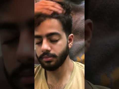 #beard #healingtouch #headmassage #asmr #massagetherapy #streesrelief #barbershop #hairstyle #oil
